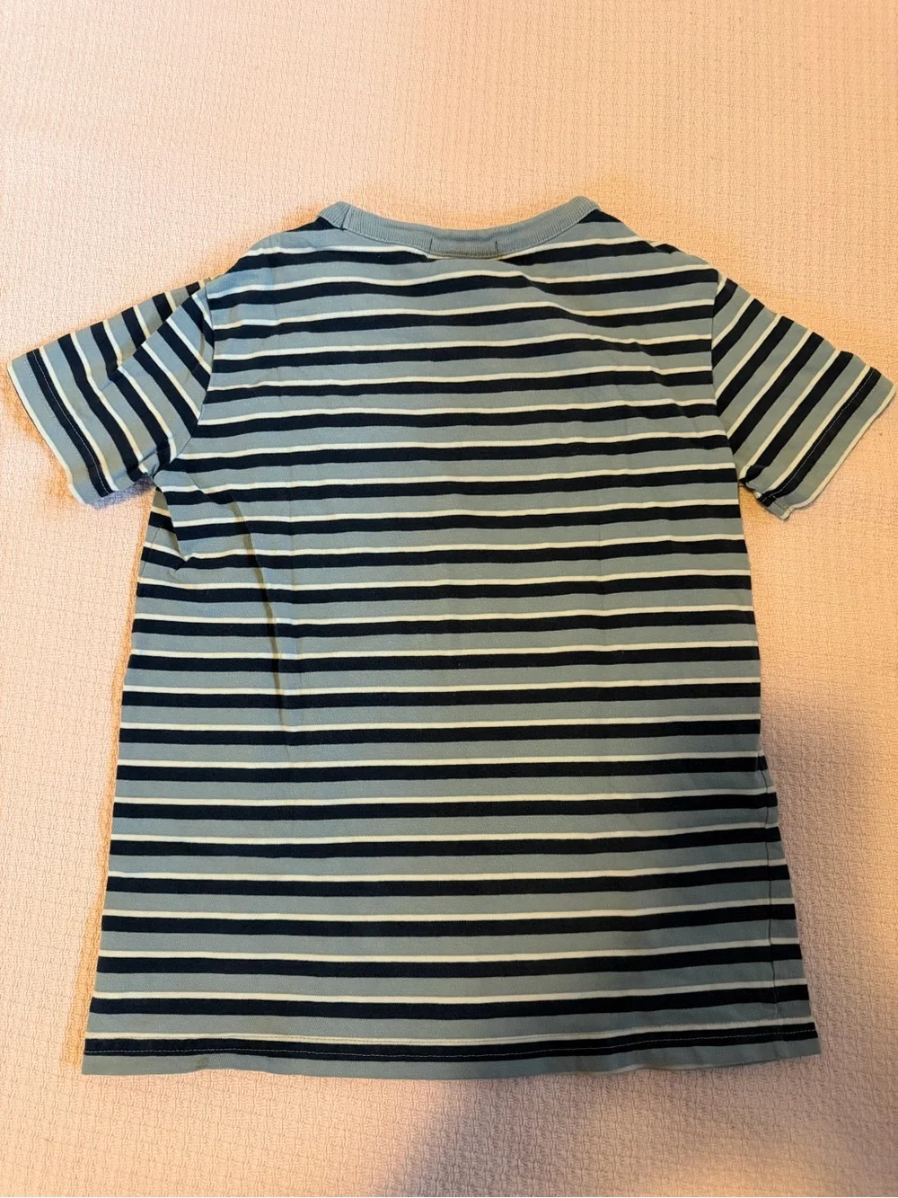Ralph Lauren Polo Striped Short Sleeve Tee - Light Blue & Navy